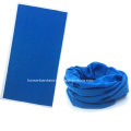 OEM Produce Customized Logo Printed Blue Microfiber Multifunctional Magic Sprots Headwear Tubular Buff